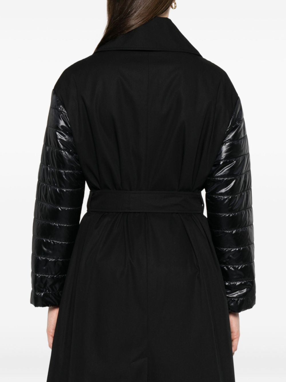 double-breasted quilted coat - 4