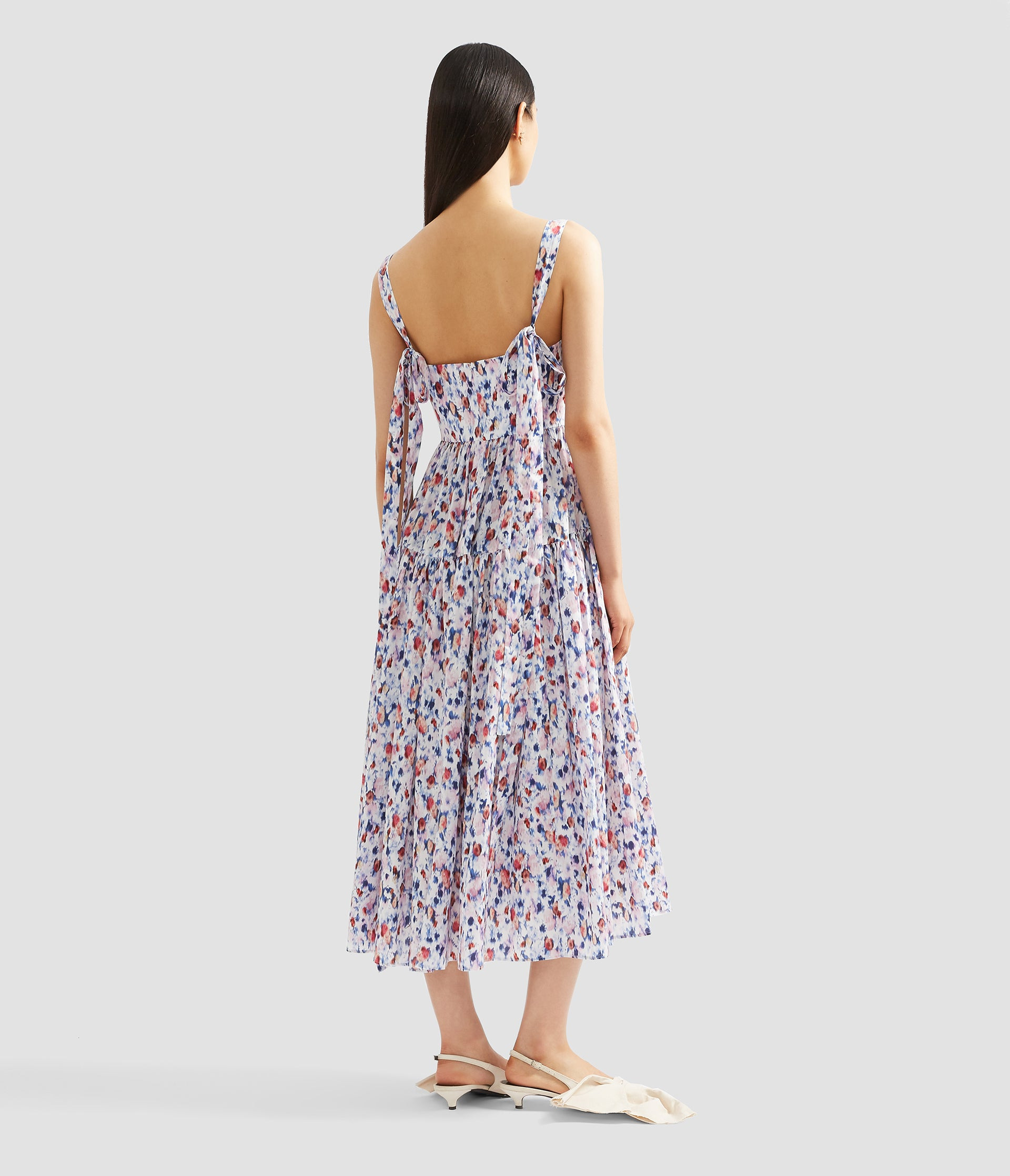 STRAPPY FIT AND FLARE MIDI DRESS - 3