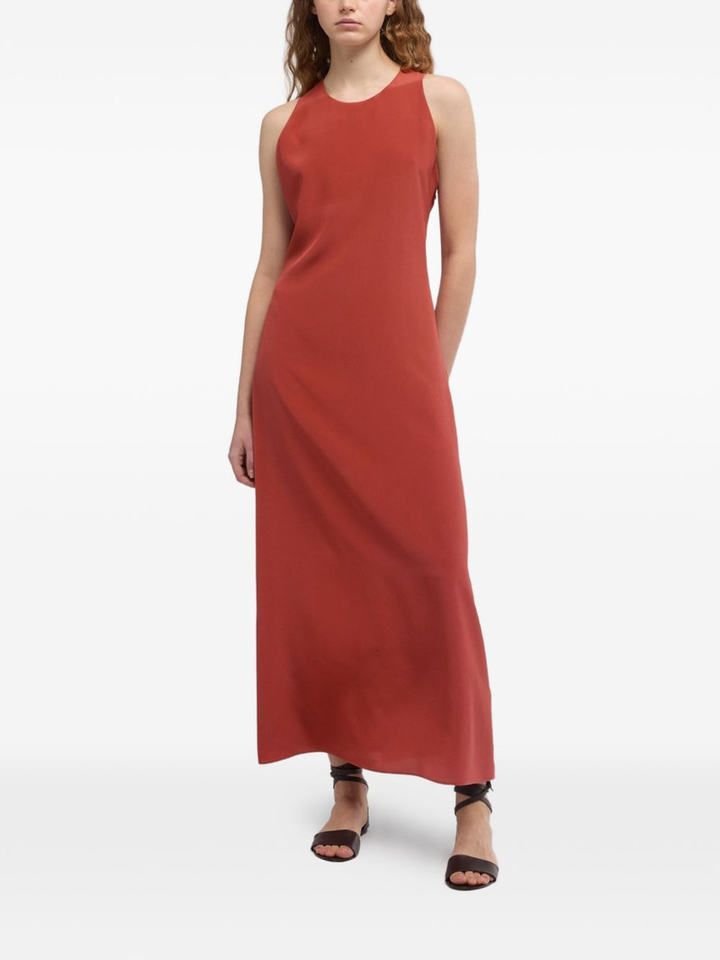 Aspesi tie-back silk maxi dress outlook