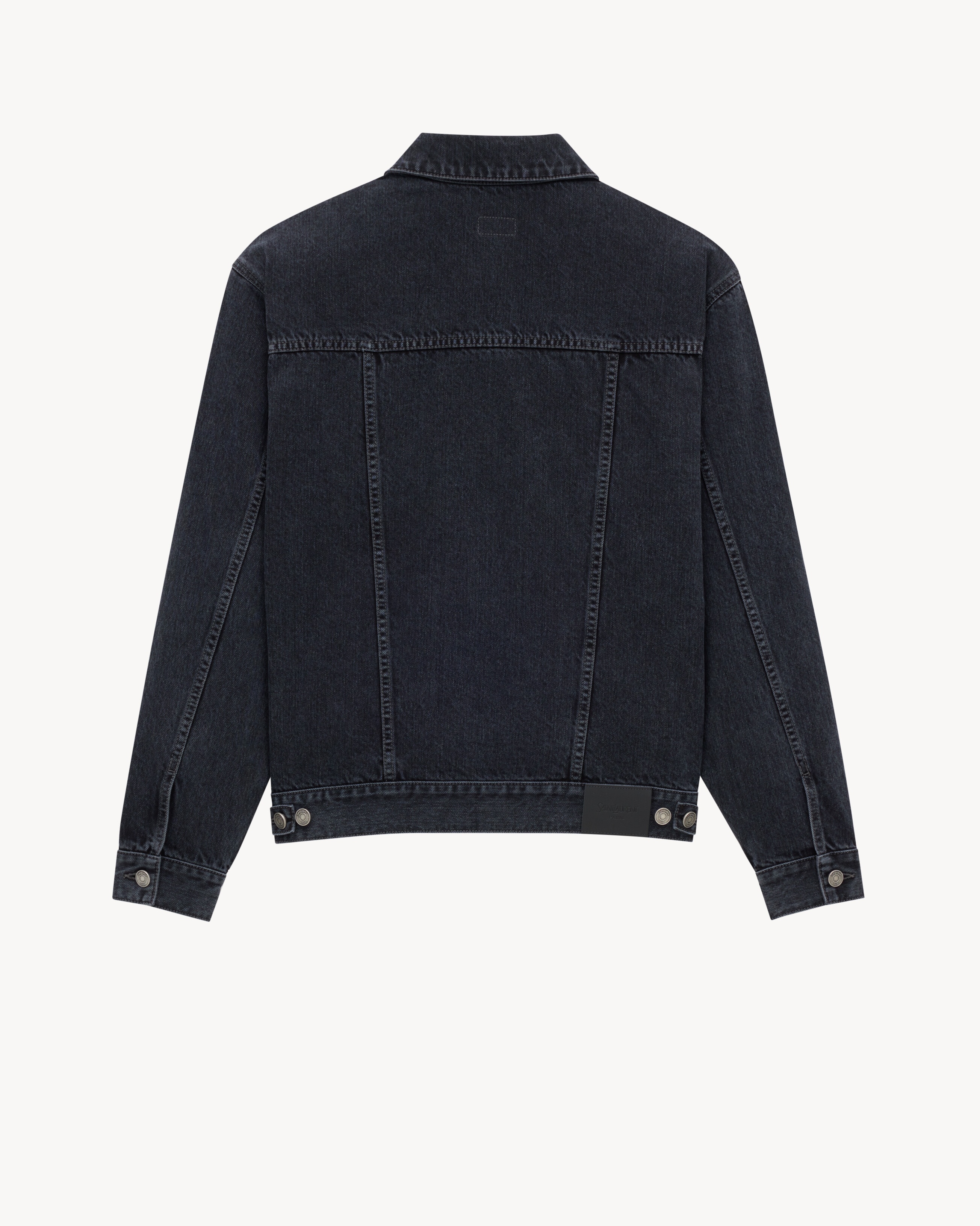 TRUCKER JACKET IN FRENCH BLACK DENIM - 3