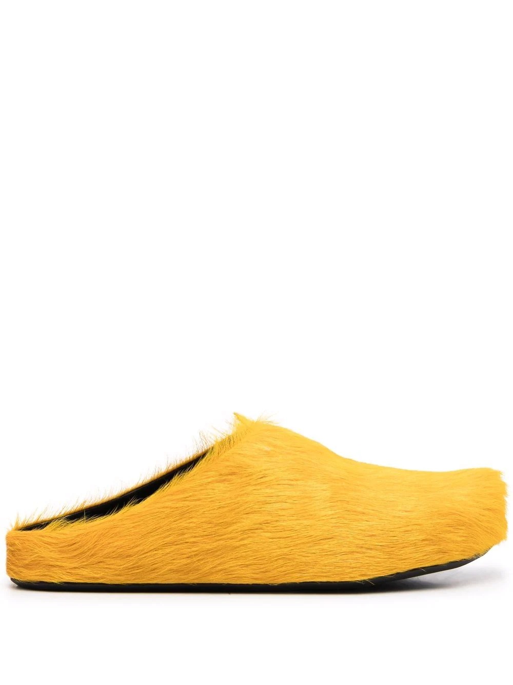 textured calf hair clog slippers - 1