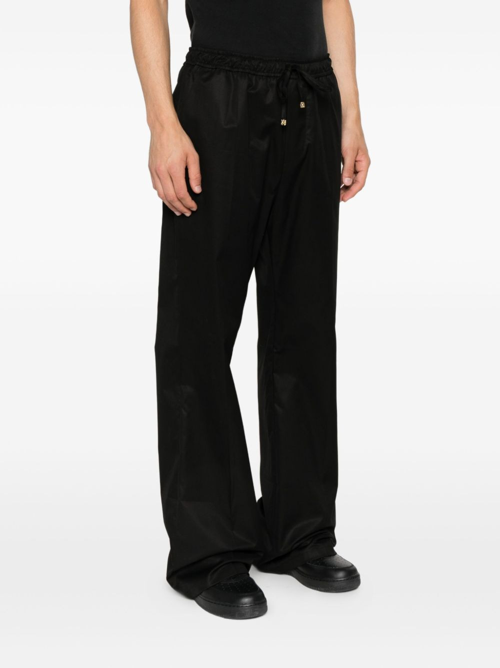 drawstring-fastening trousers - 3