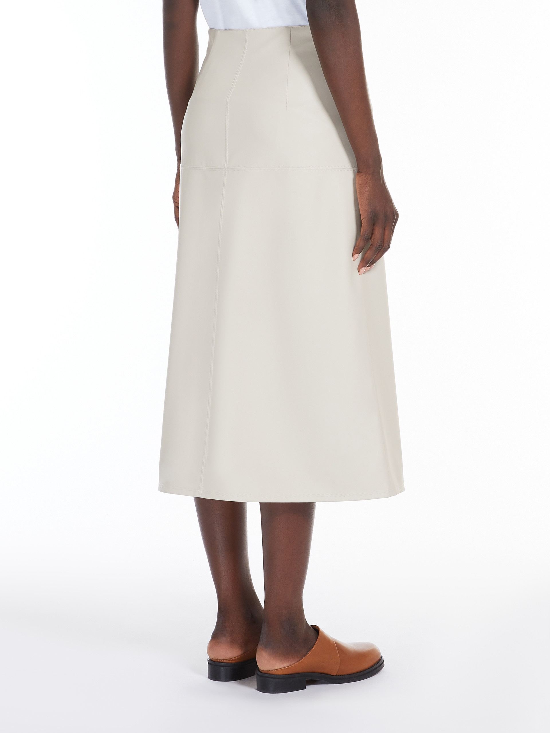 SCILLI Coated jersey skirt - 4