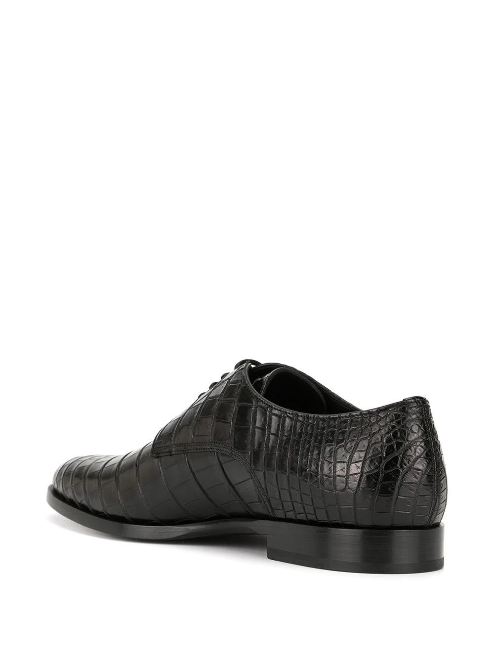 croc-effect Derby shoes - 3