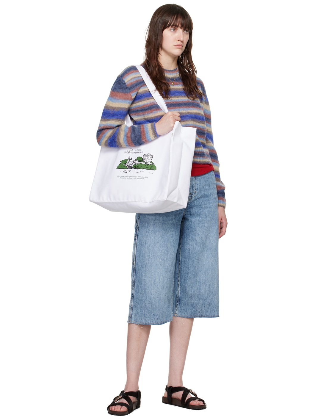 White JJJJound Edition 'Hôtel Souvenirs' Tote - 4