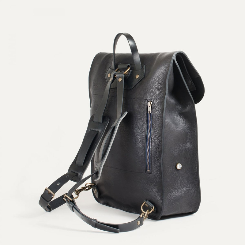 ARLO LEATHER BACKPACK - BLACK 3