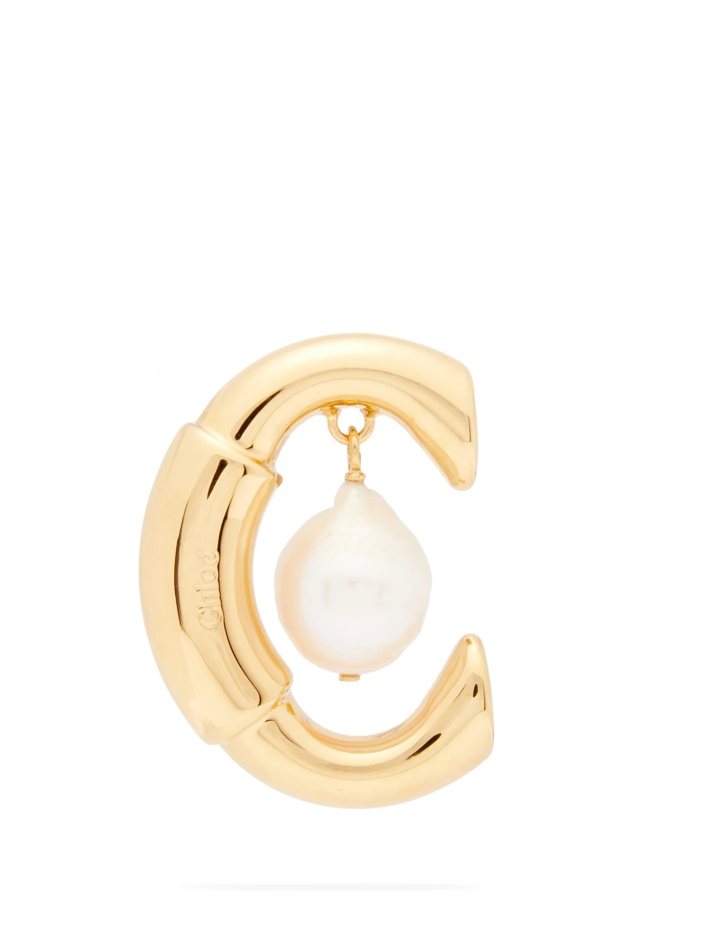 C baroque-pearl single earring - 1