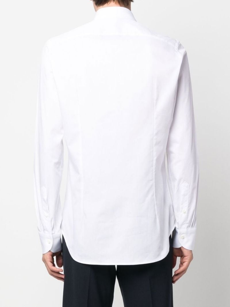 spread collar cotton shirt - 4