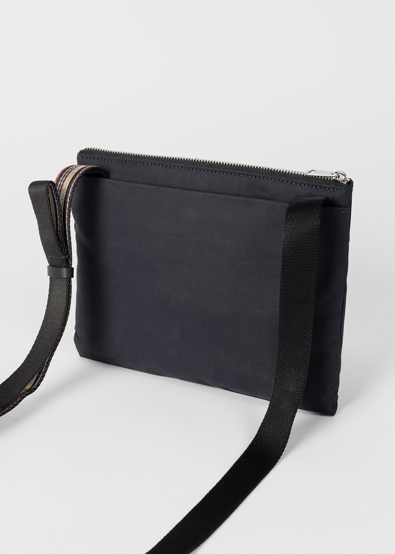 Navy Cotton-Blend Canvas Cross-Body Bag 7