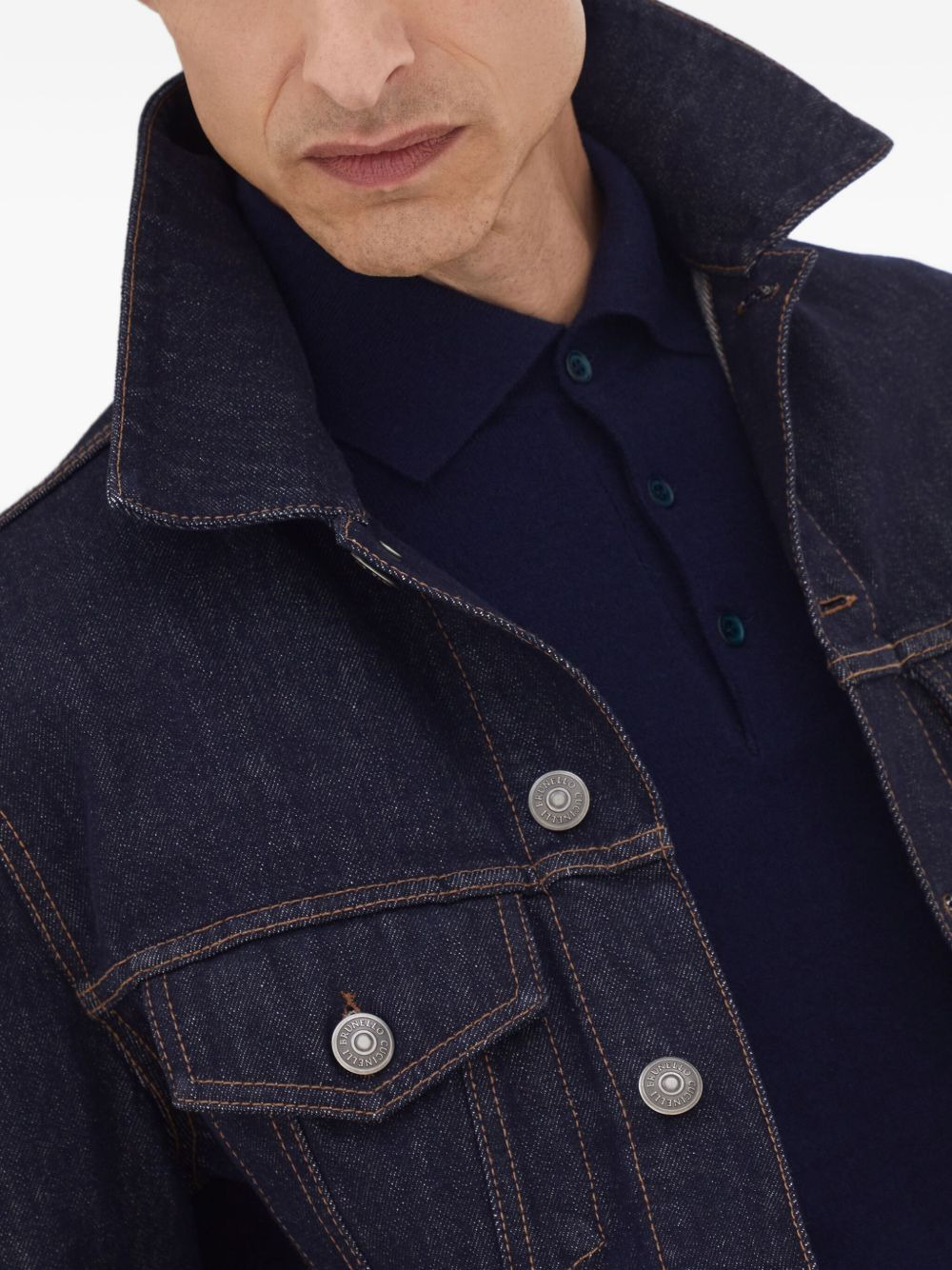 long-sleeved cashmere polo shirt - 6