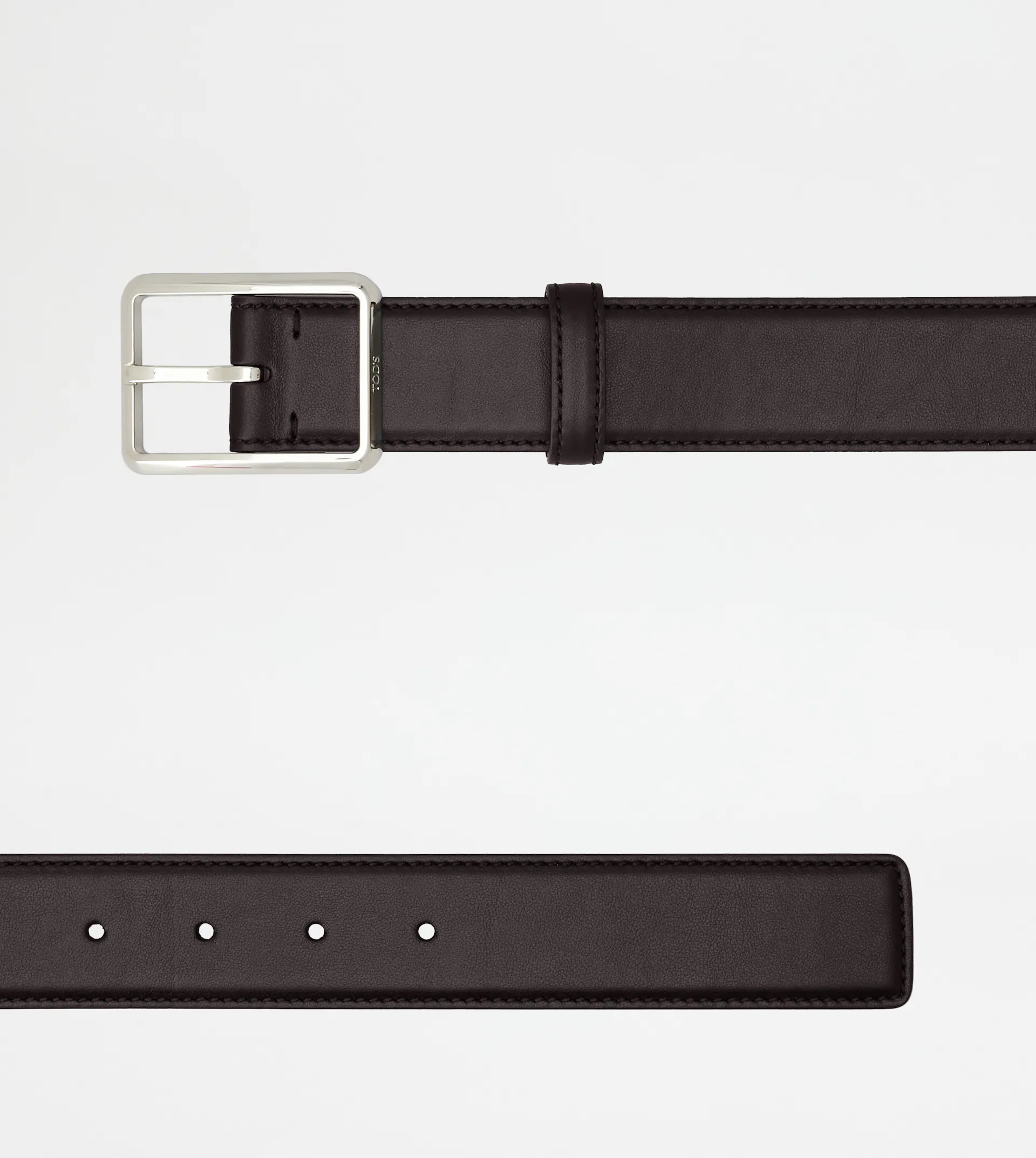 BELT IN LEATHER - BROWN - 2