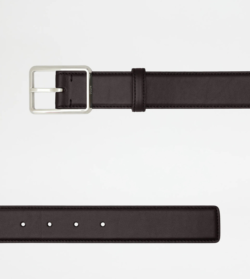 Tod's BELT IN LEATHER - BROWN outlook