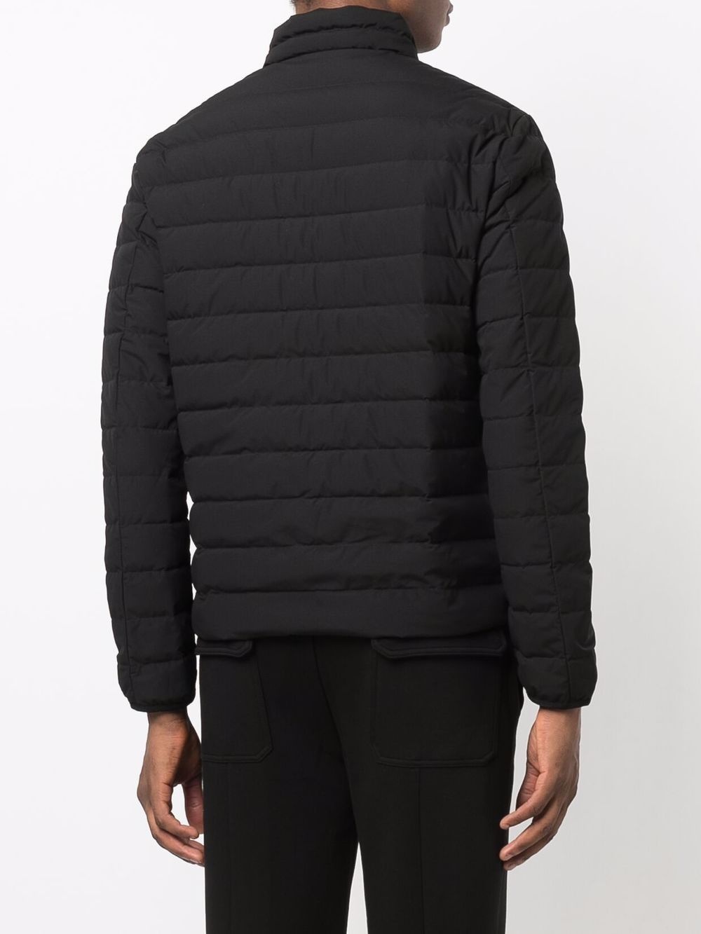 padded logo-patch jacket - 4