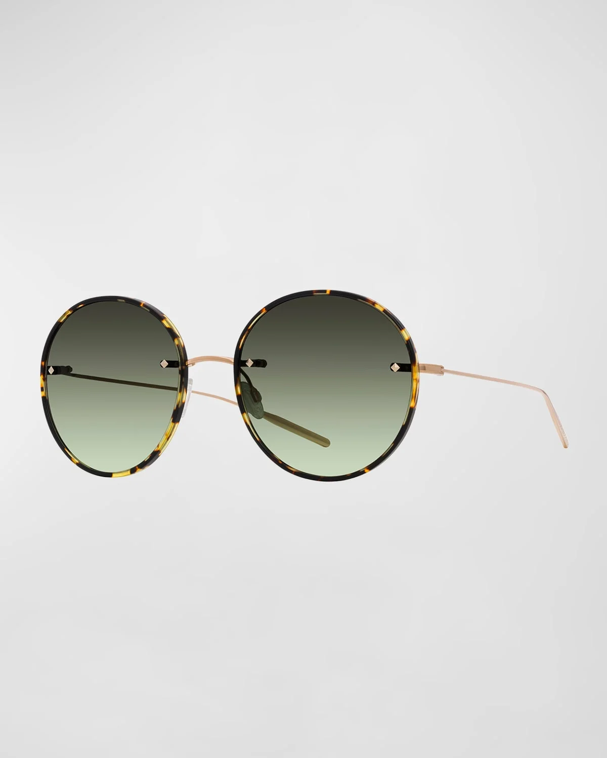 Rigby Havana Titanium & Acetate Round Sunglasses - 1