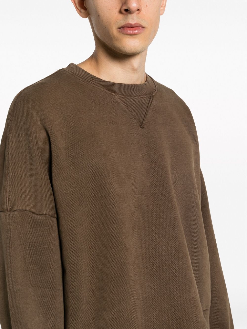 drop-shoulder crew-neck sweatshirt - 6