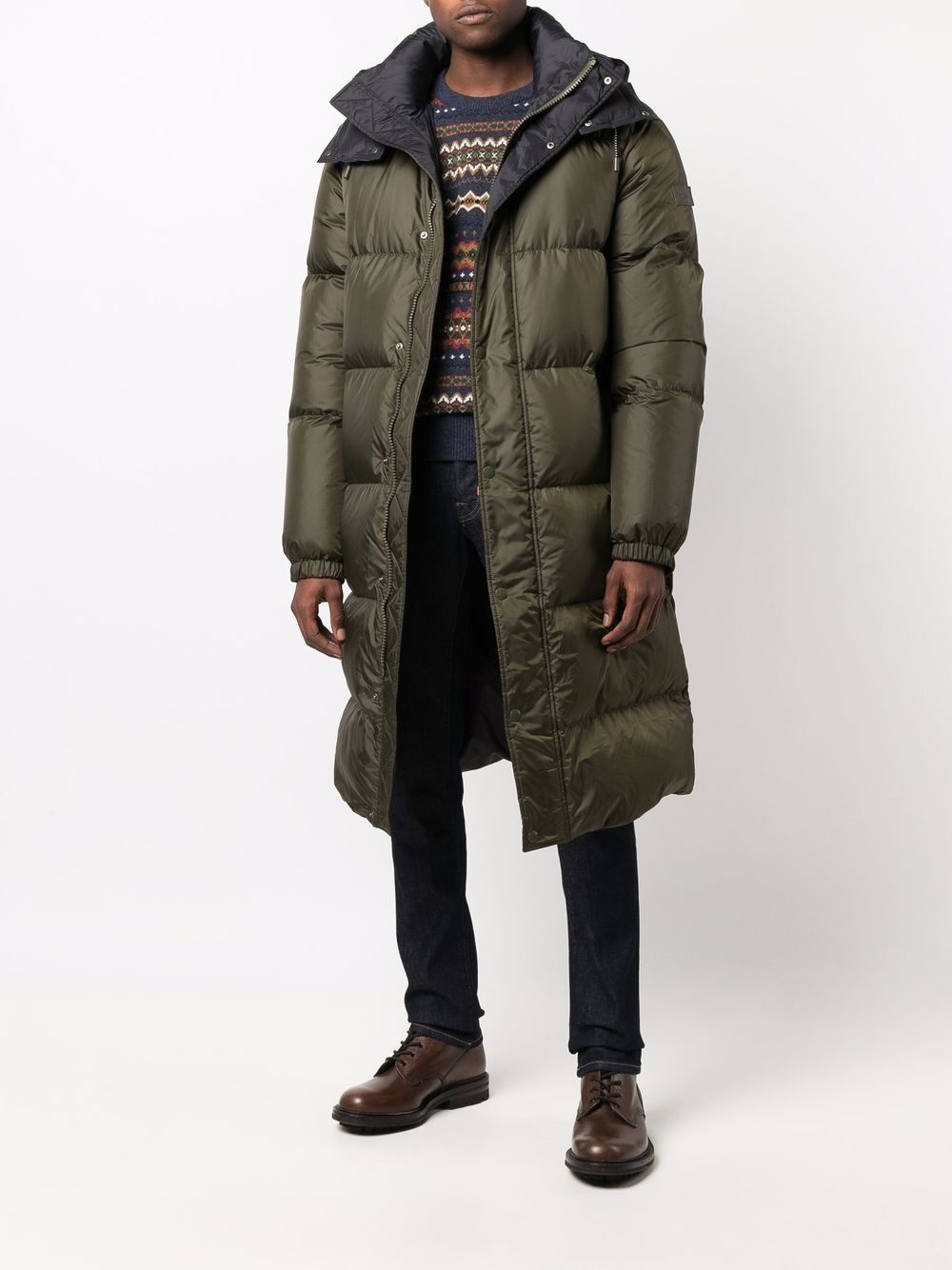 hooded down coat - 2