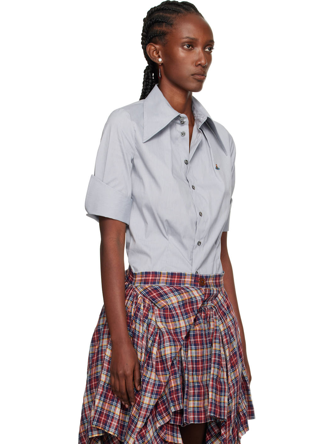Gray Short Sleeve Violin Shirt - 2