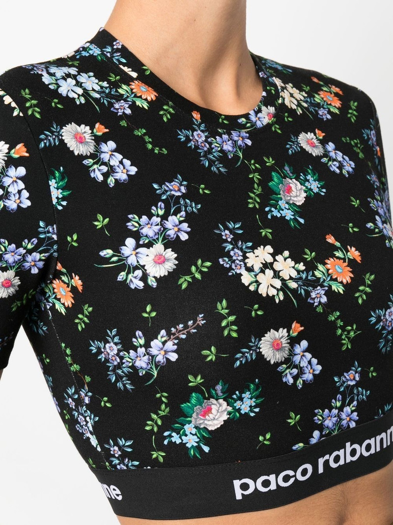 floral-print crop-top 4