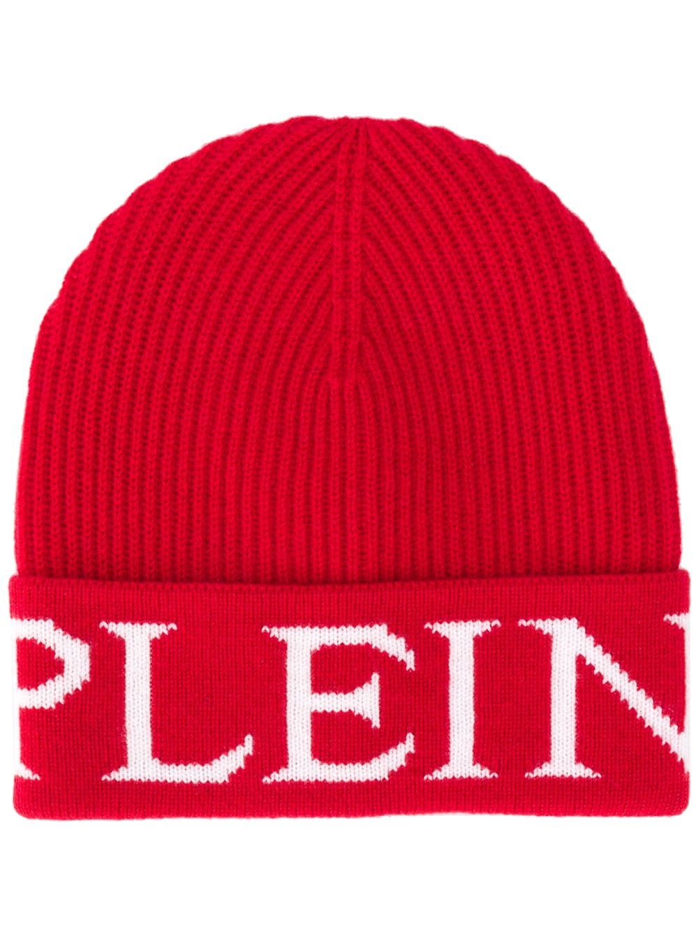 logo-intarsia beanie - 1