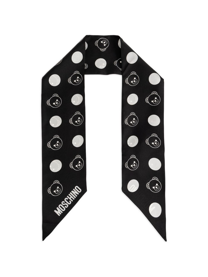bear polka-dot silk scarf 1