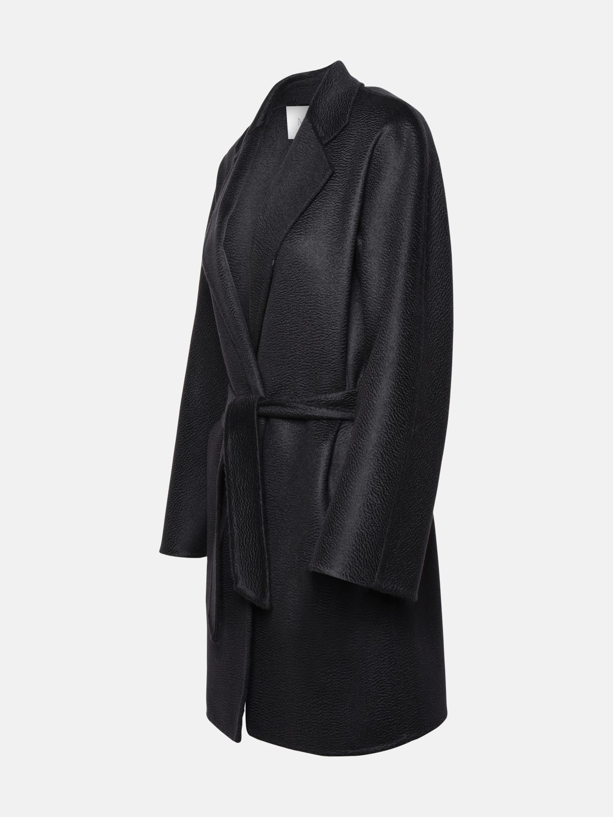 BLACK CASHMERE COAT - 2