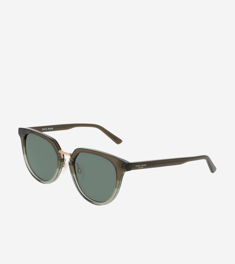 COLE HAAN Men's Modern Elevated Round Sunglasses outlook