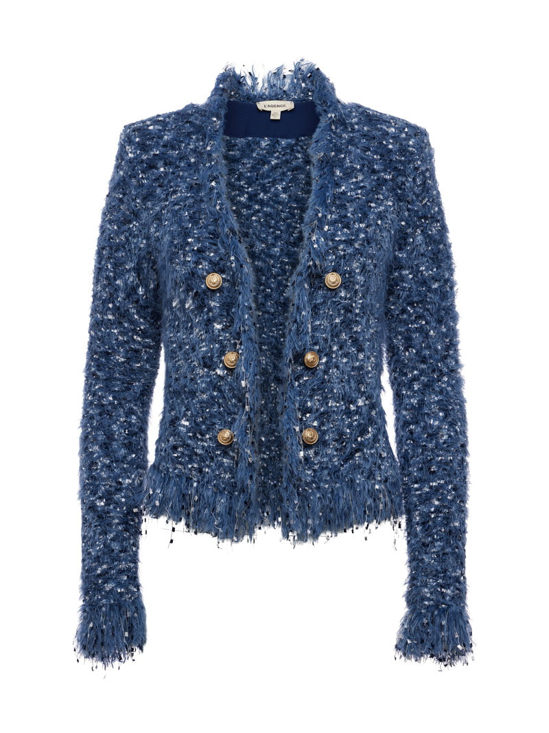 Azure Fringe Cardigan Blazer 1
