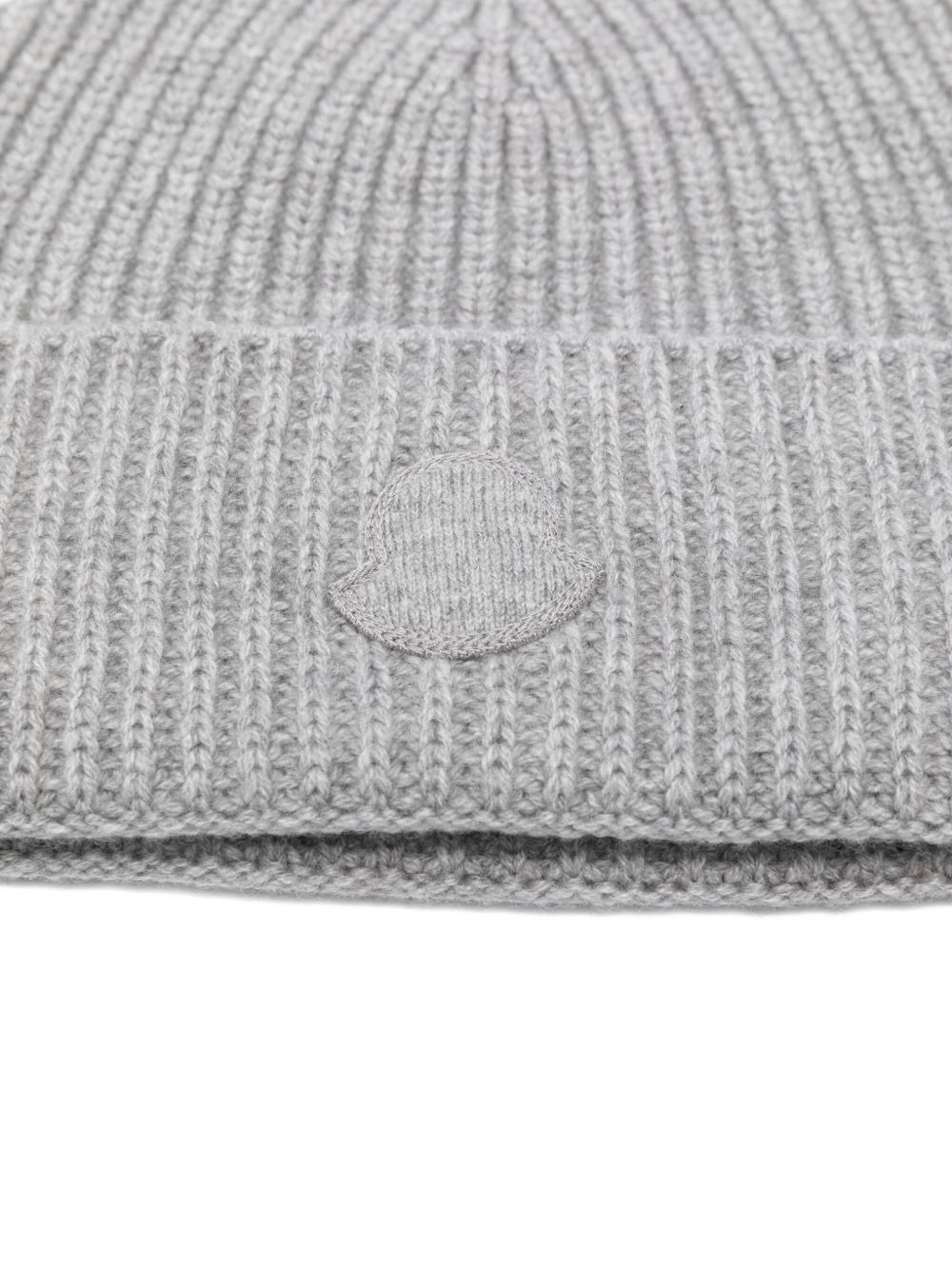 cashmere logo-patch beanie - 3