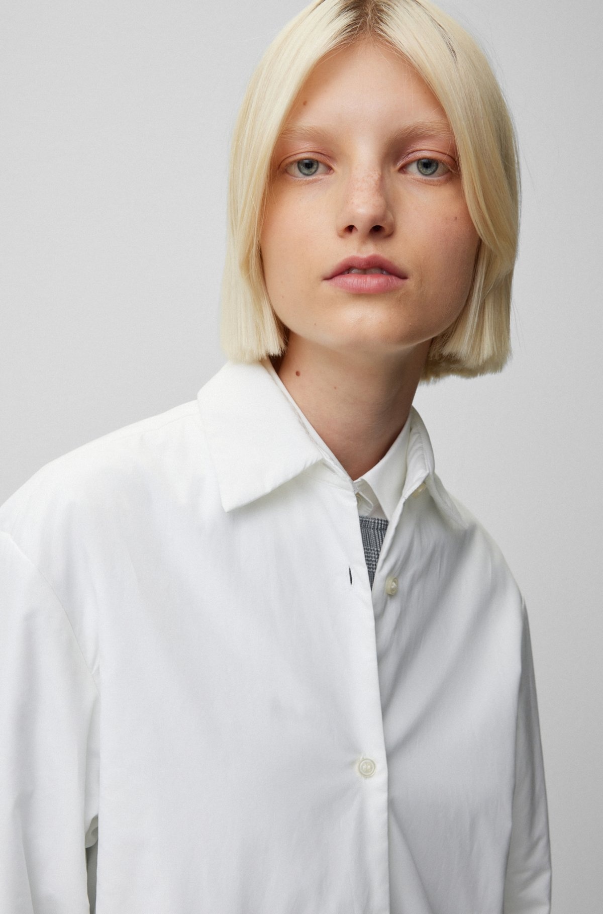 OVERSIZE, PADDED COTTON-POPLIN SHIRT JACKET - 4