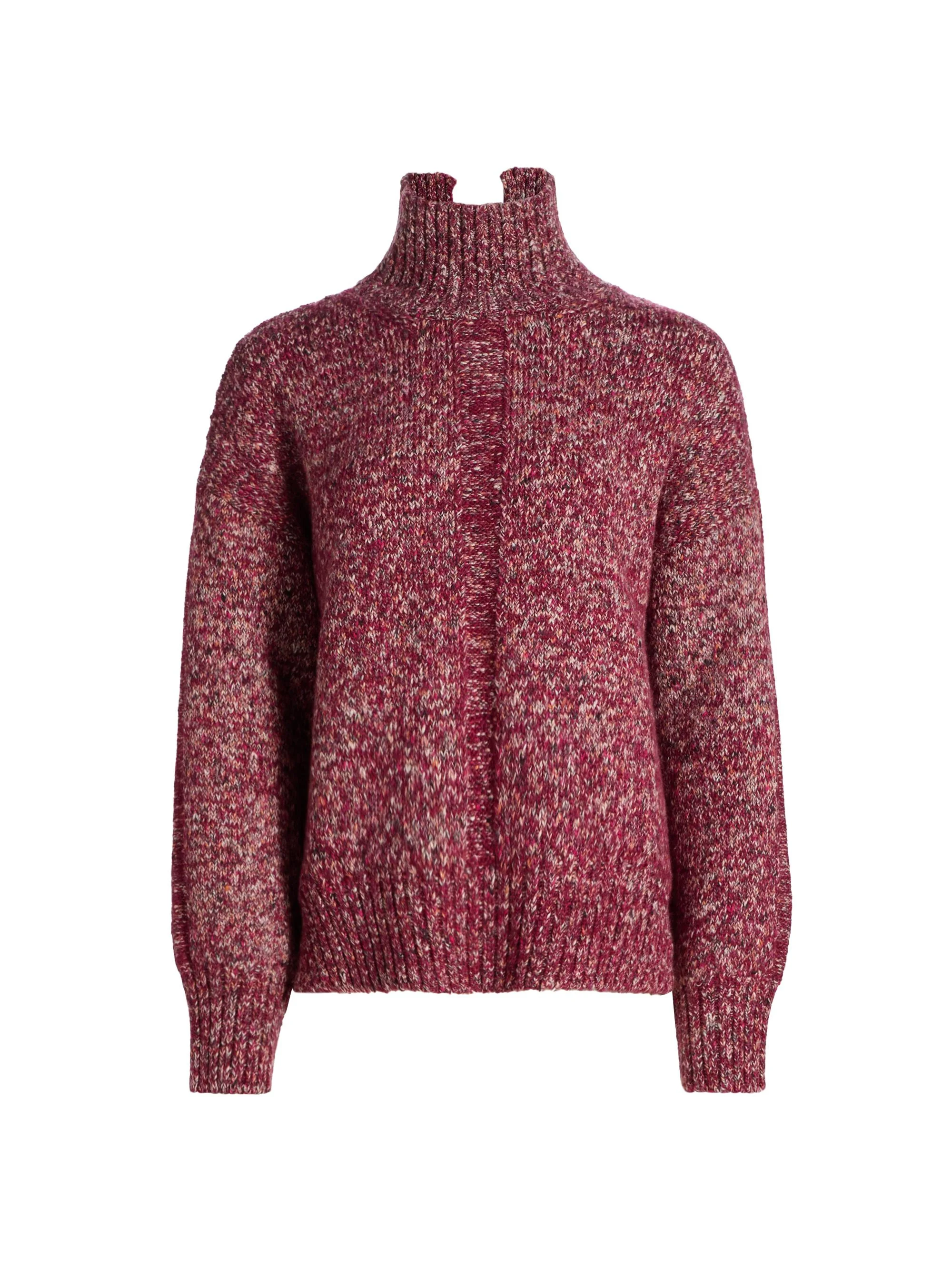 Women's Sol Melange Sweater - Wine Melange - 1