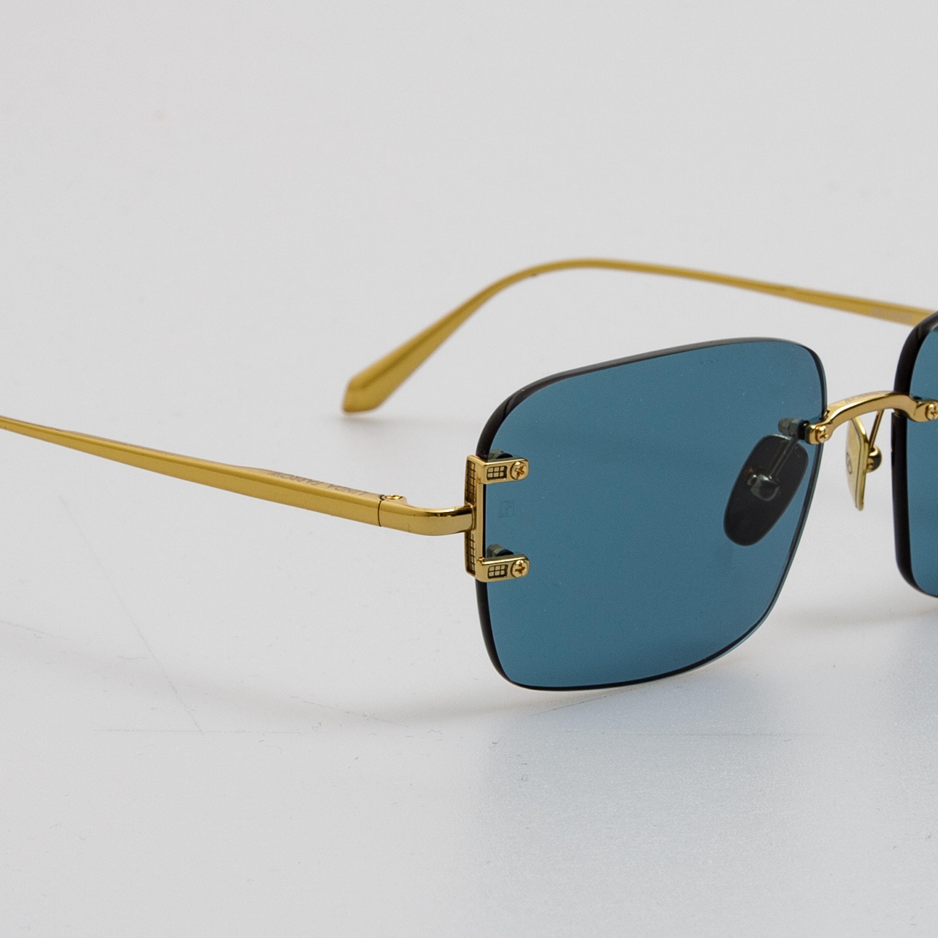 Men's Sasha Square Sunglasses in Yellow Gold - 5