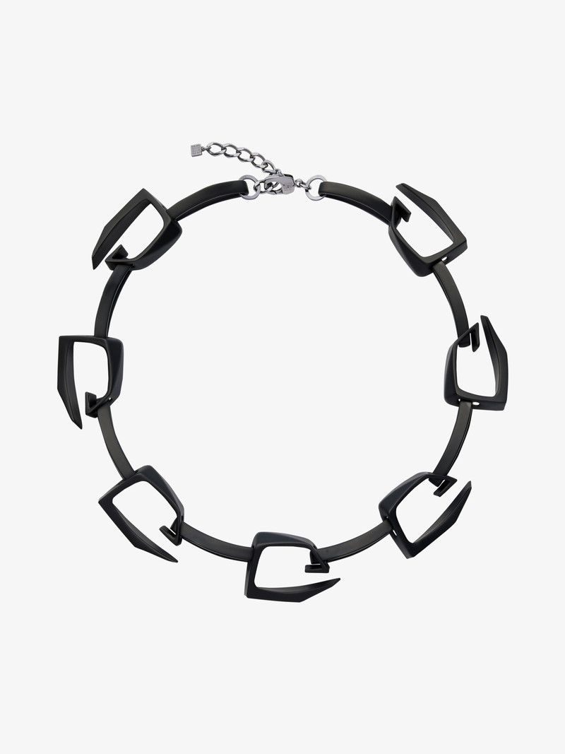 LARGE GIV CUT NECKLACE IN METAL AND ENAMEL 3