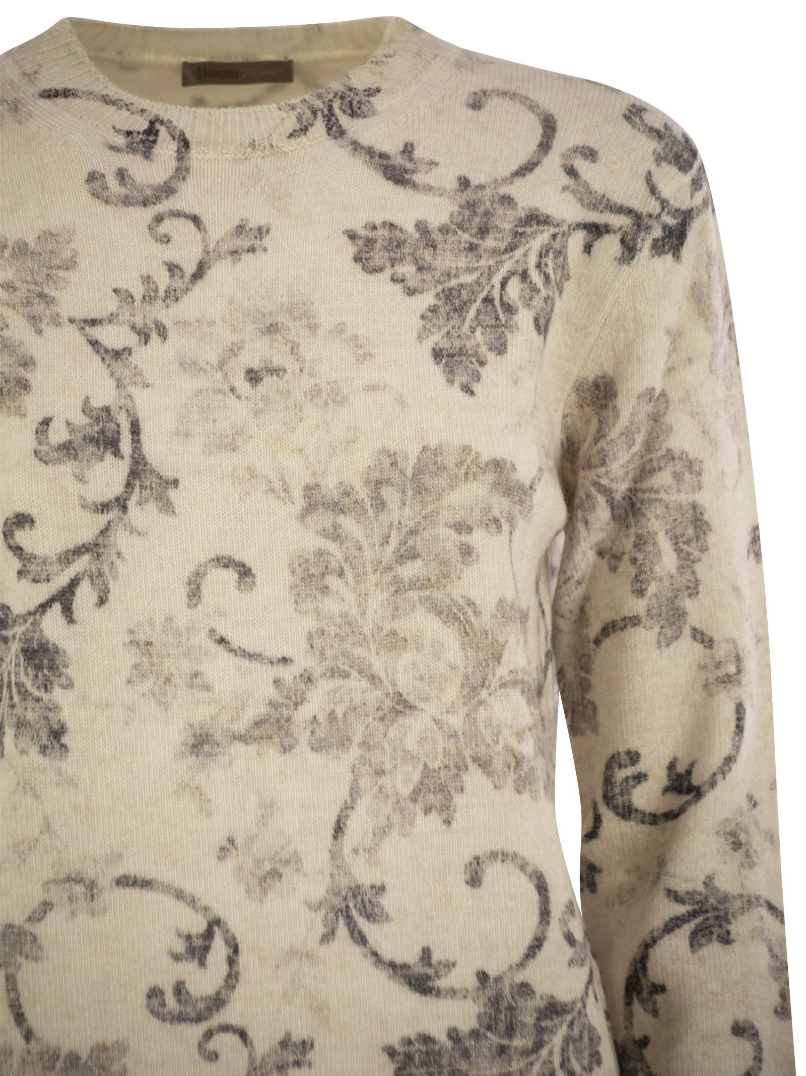 Herno Women Wool Jumper With Floral Pattern - 4