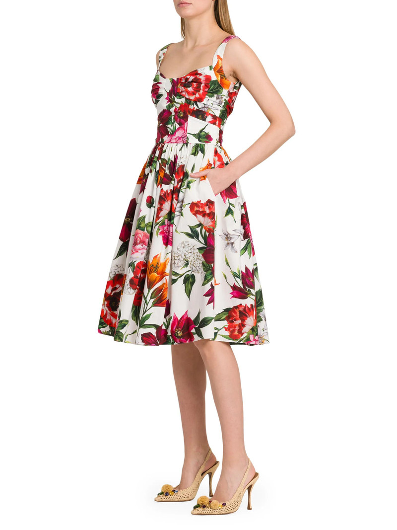 floral-print 미디 드레스 4