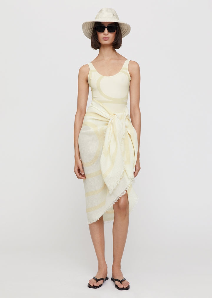 Monogram beach sarong sand - 4