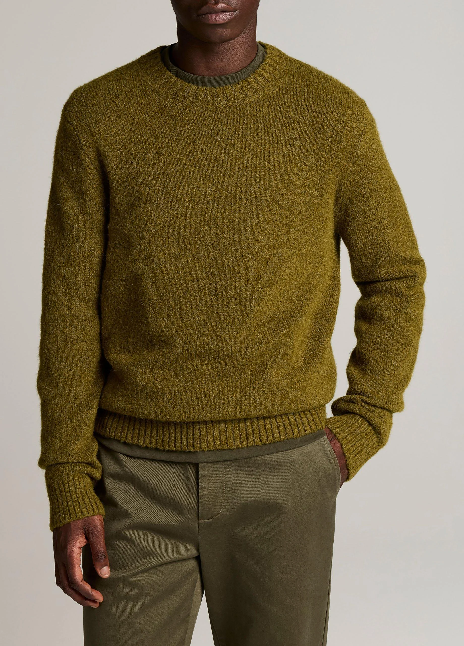 Mottled Marl Crew Neck Sweater - 1