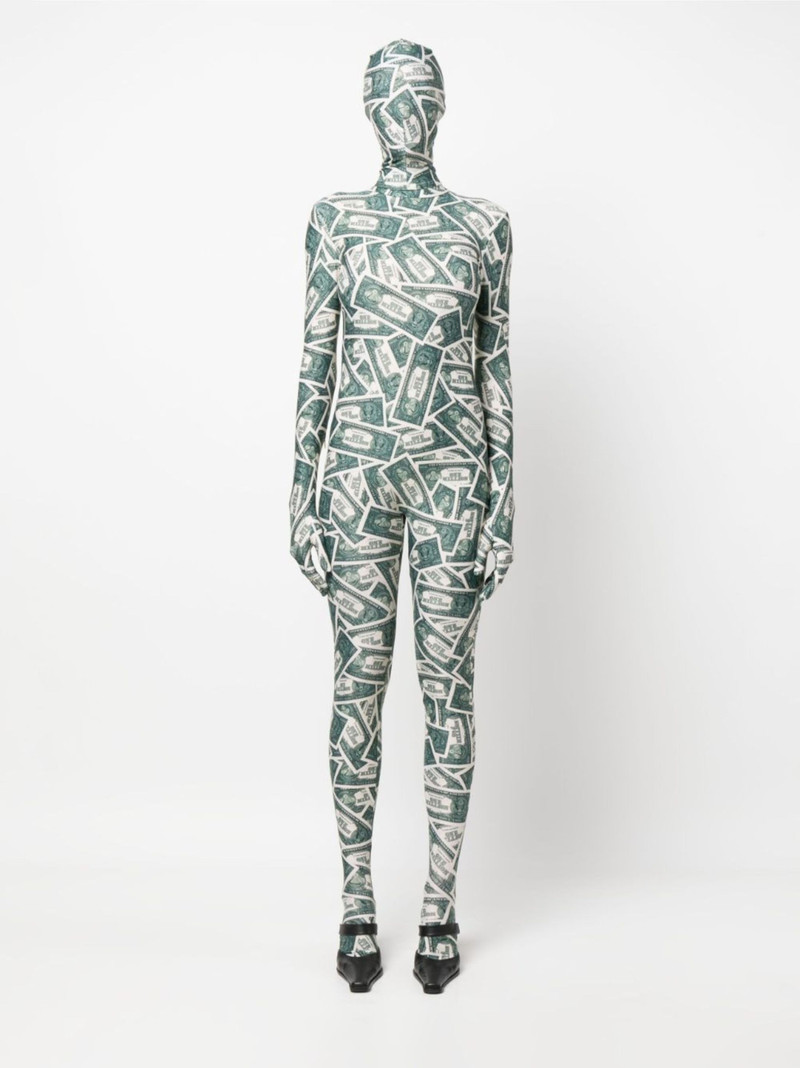 money-print full-length stretch jumpsuit 6