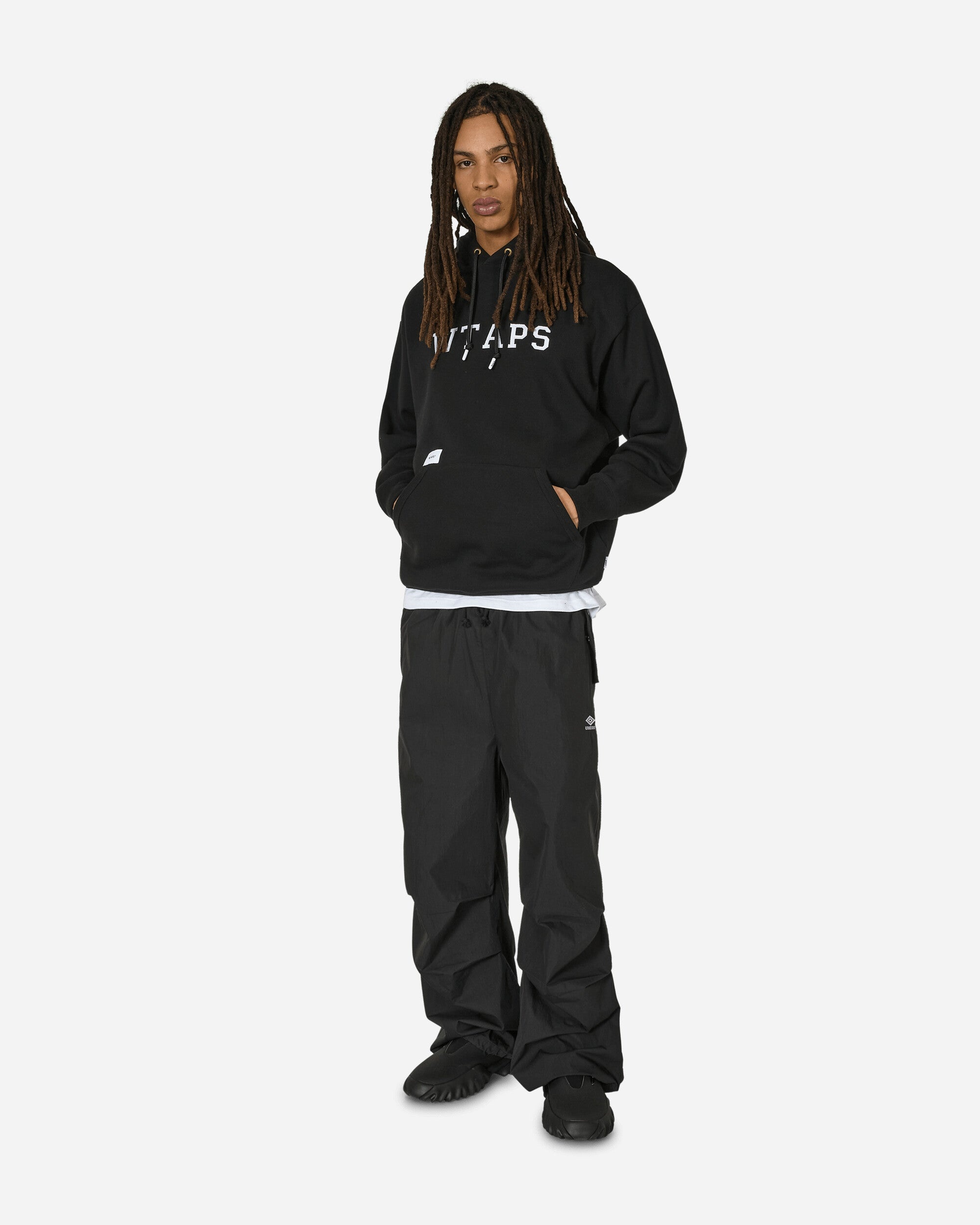 WTAPS Academy Hooded Sweatshirt Black | slamjam | REVERSIBLE