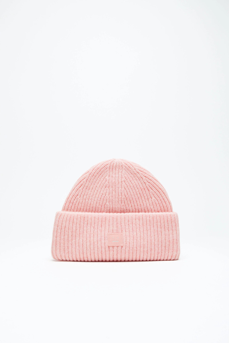 Small face logo beanie - Faded pink melange 1