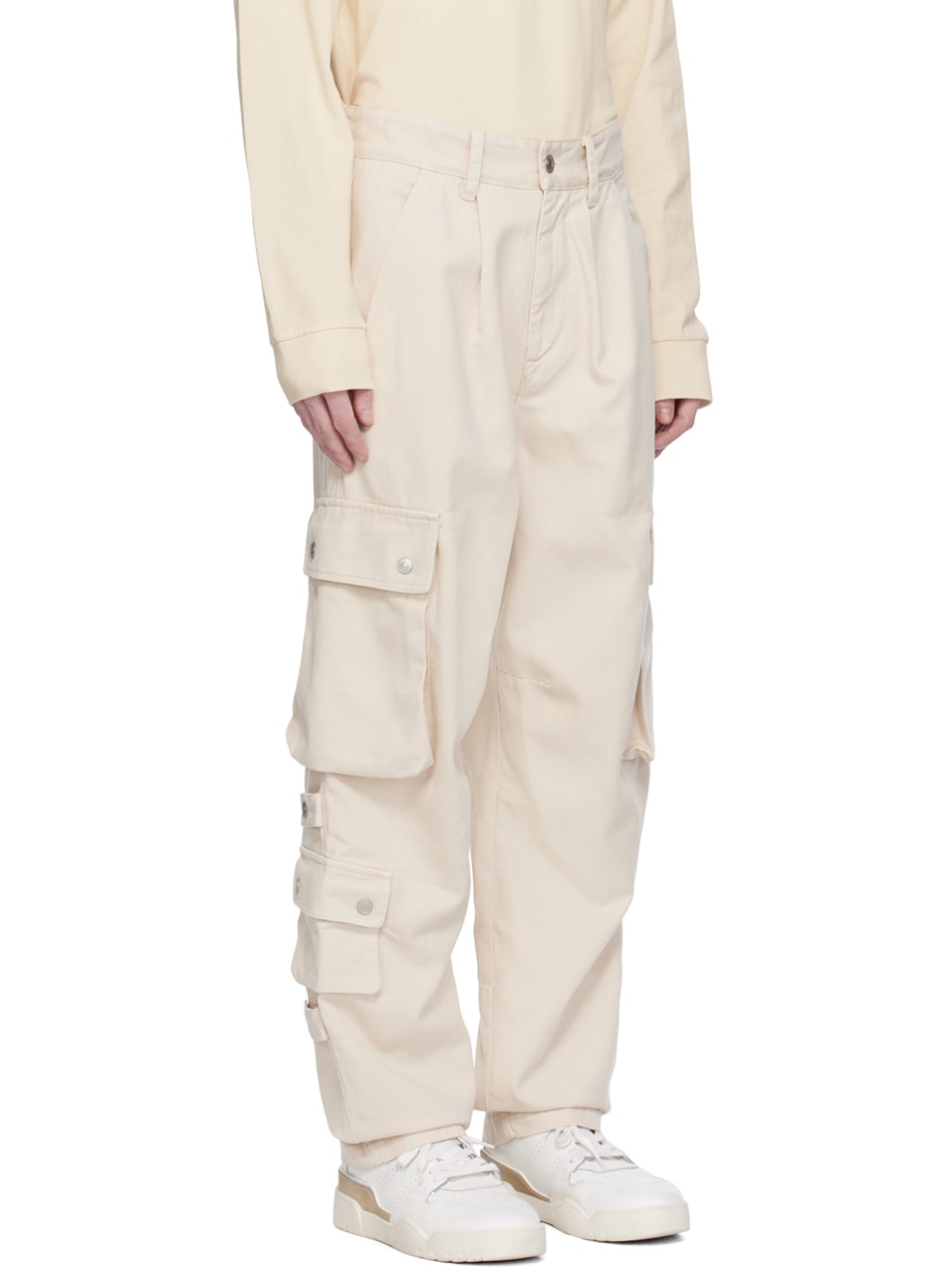 Beige Telore Cargo Pants - 2