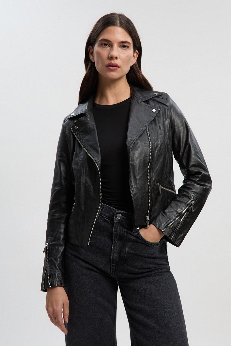 Leather Signature Biker Jacket 1
