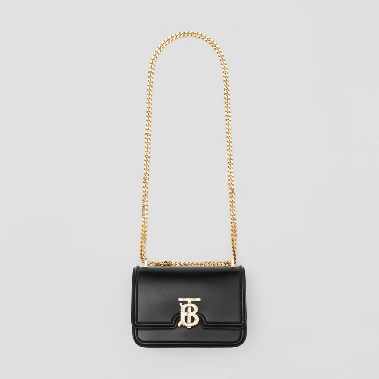 Crystal Detail Leather Small TB Bag - 4