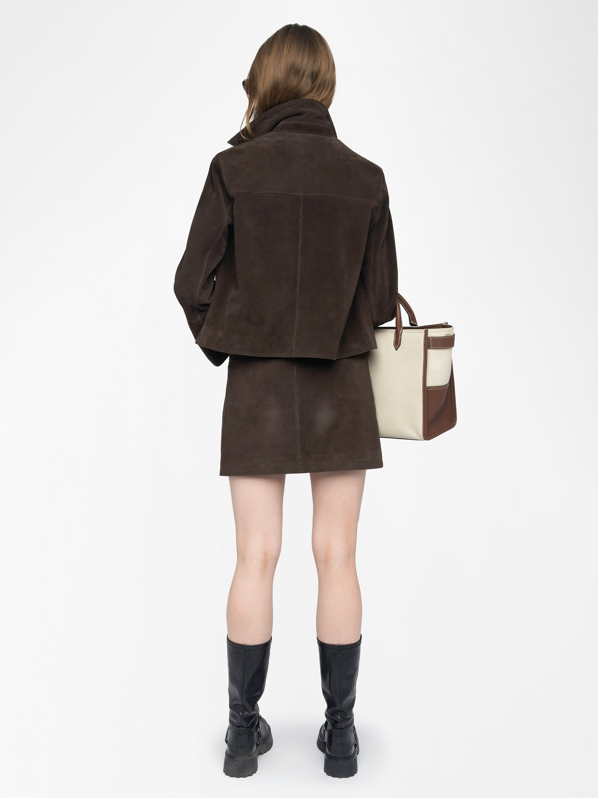 Jaime Suede Leather Skirt - 3