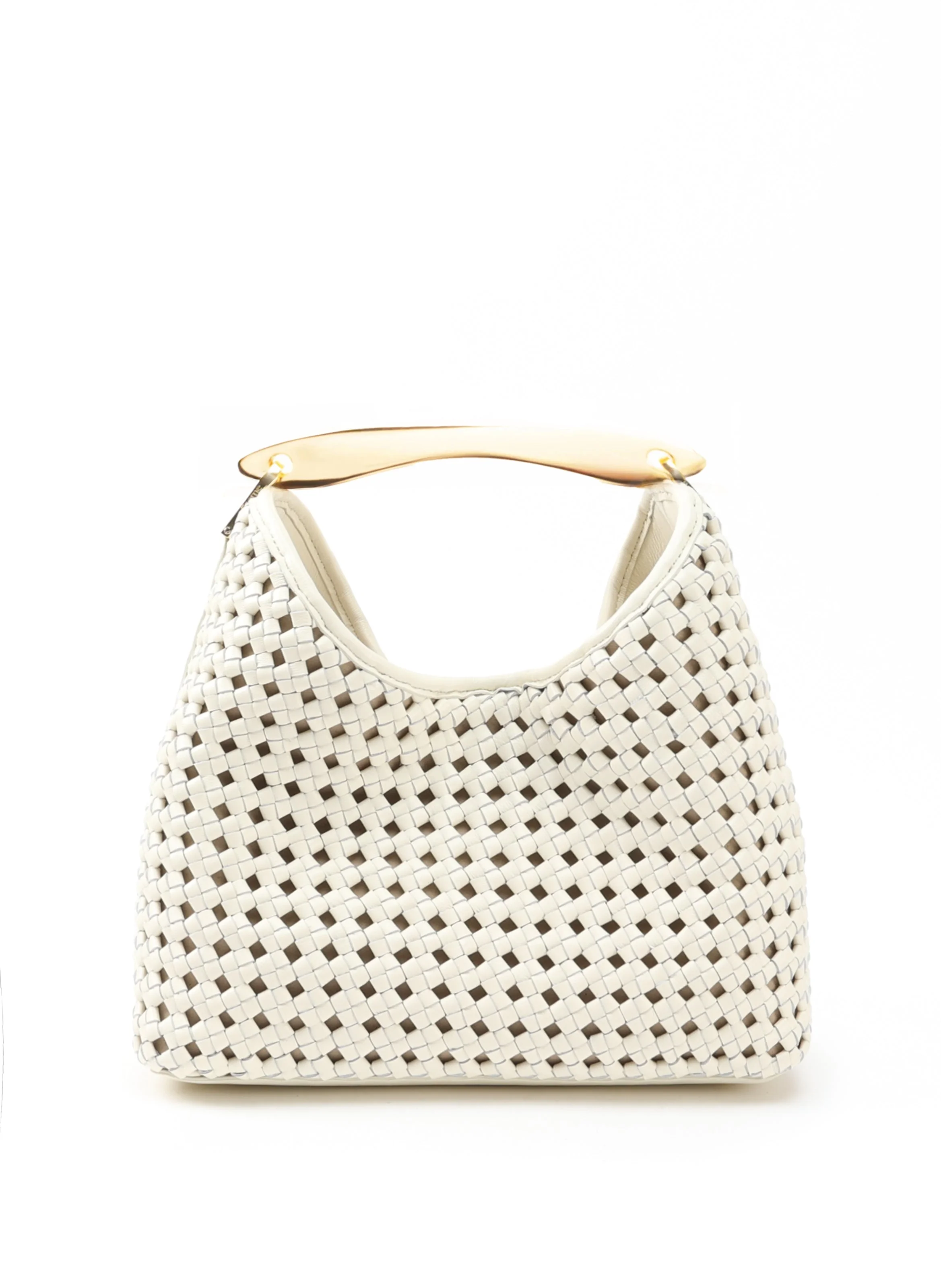 Boomerang Woven Leather Ivory - 1