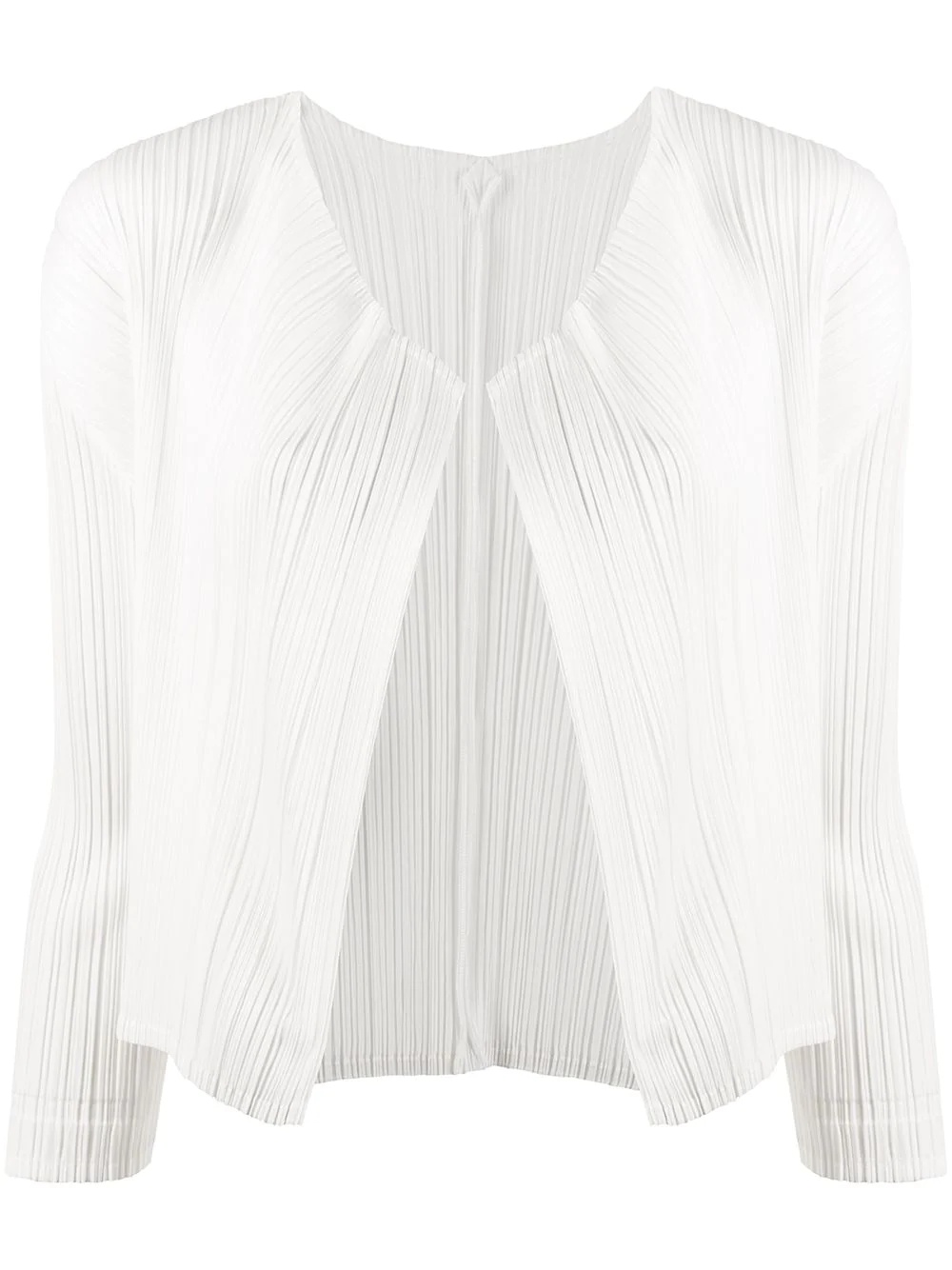 micro-pleated cropped jacket - 1