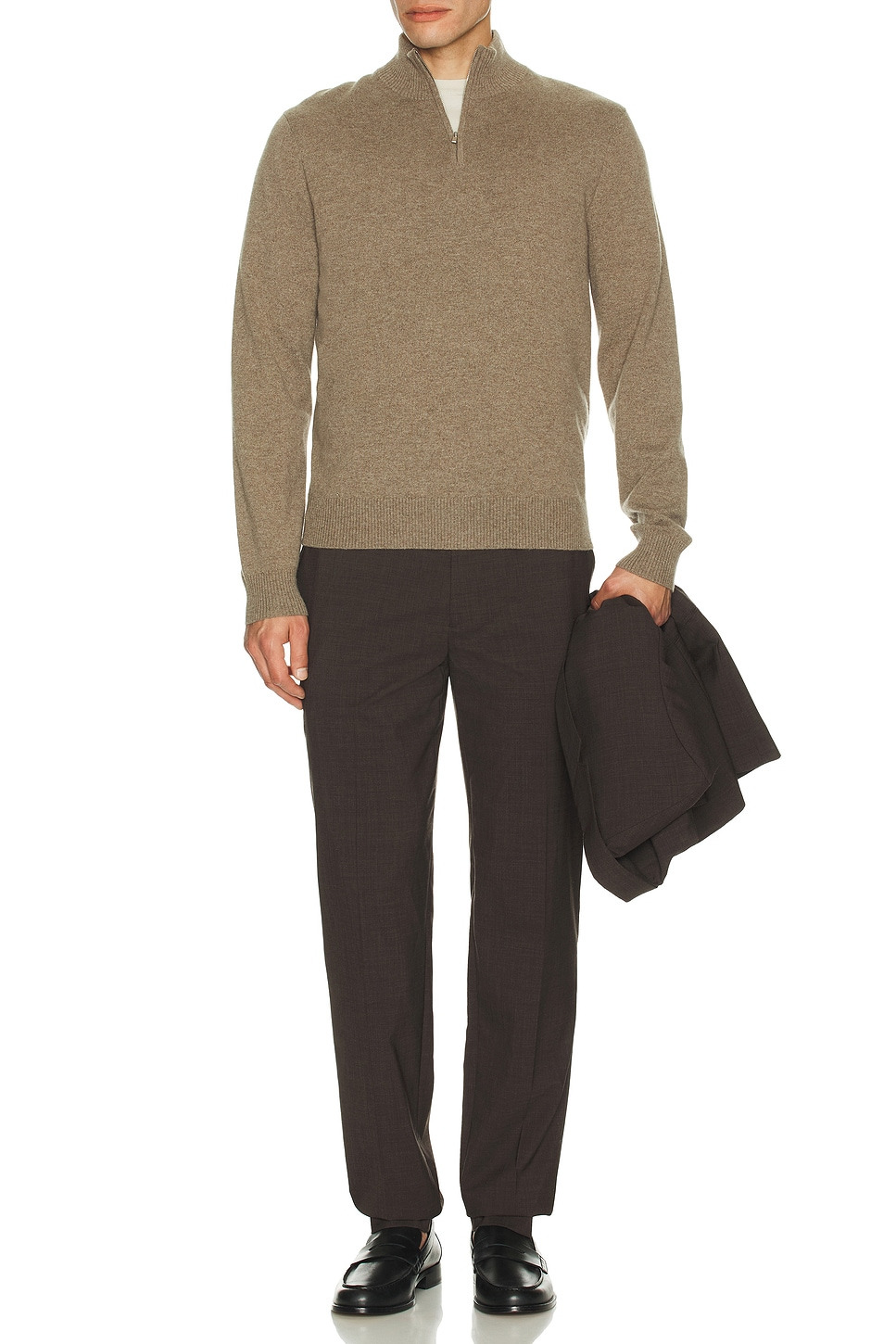 Hilles Cashmere Quarter Zip Sweater - 4