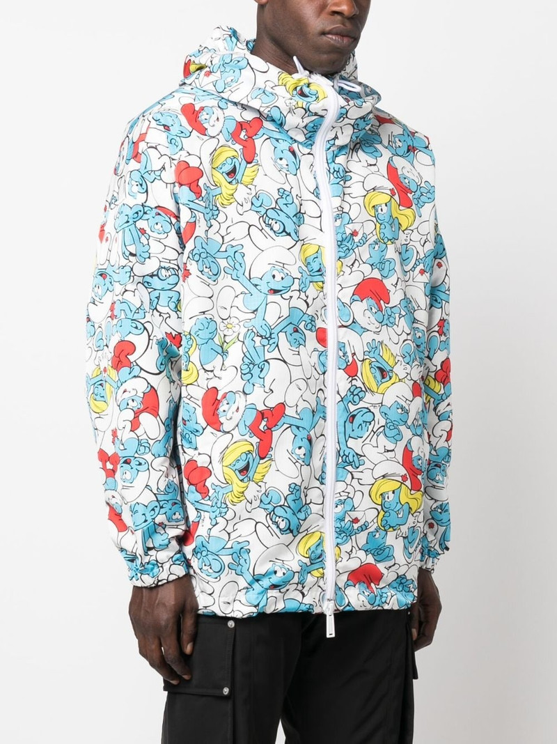 Smurf-print hooded jacket 5