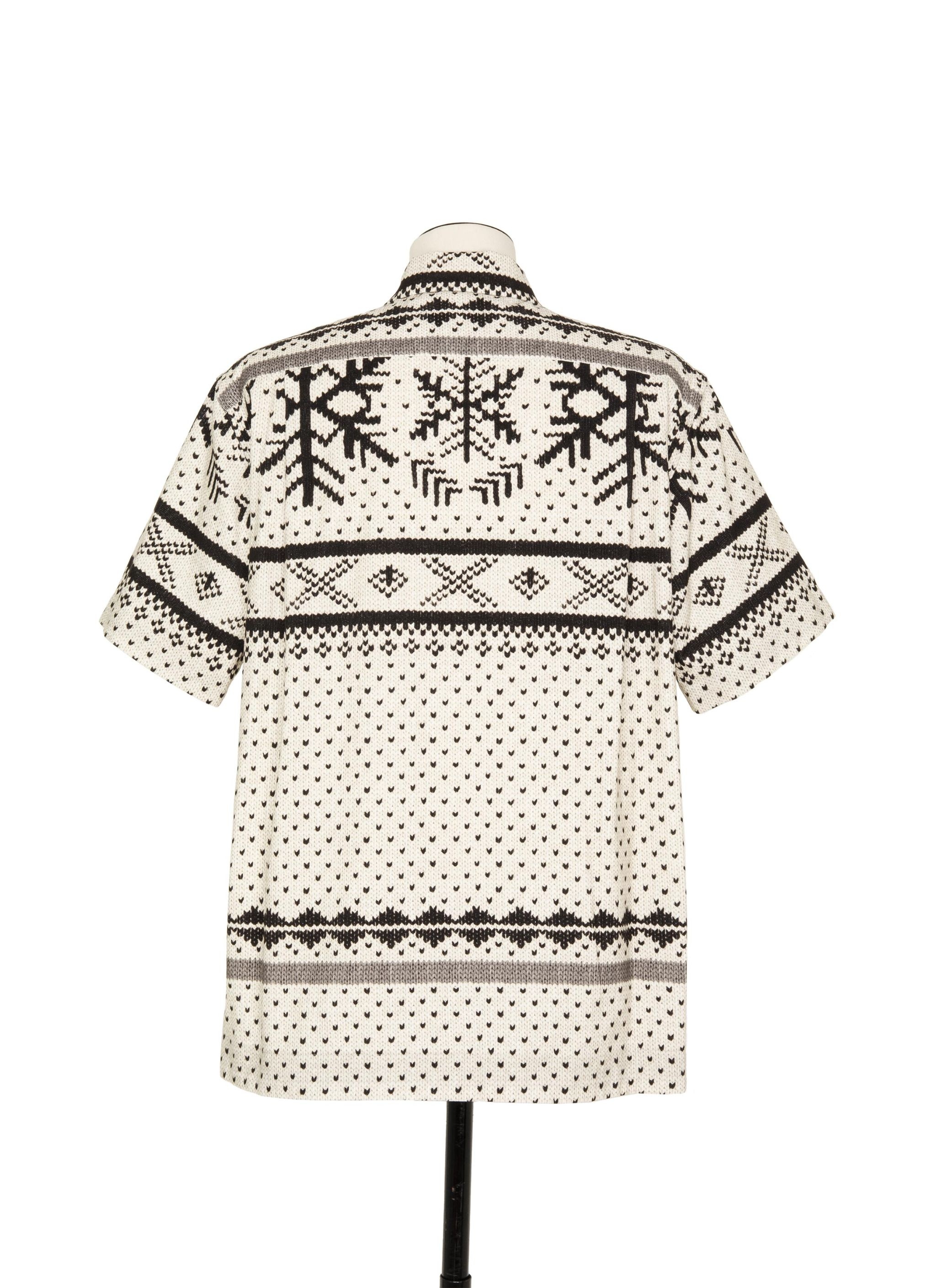 Pattern Knit Print Shirt - 3