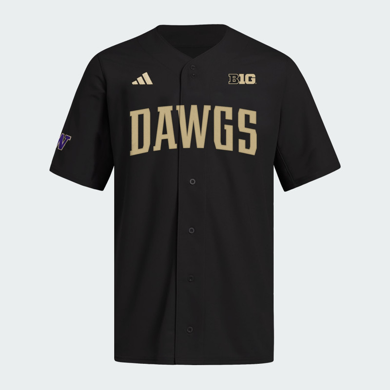 Washington Black Full Button Jersey 1