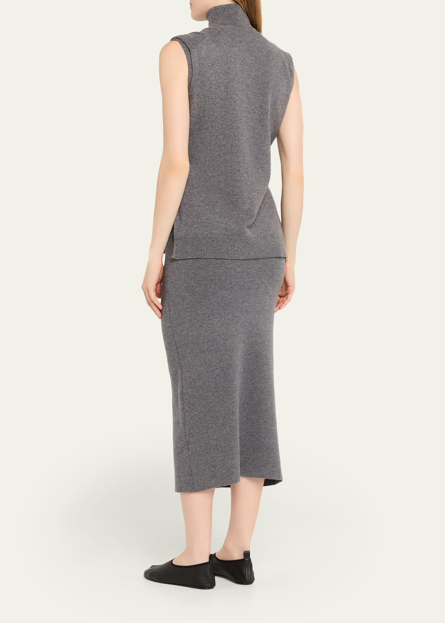 Double-Layer Cashmere-Wool Dress - 3